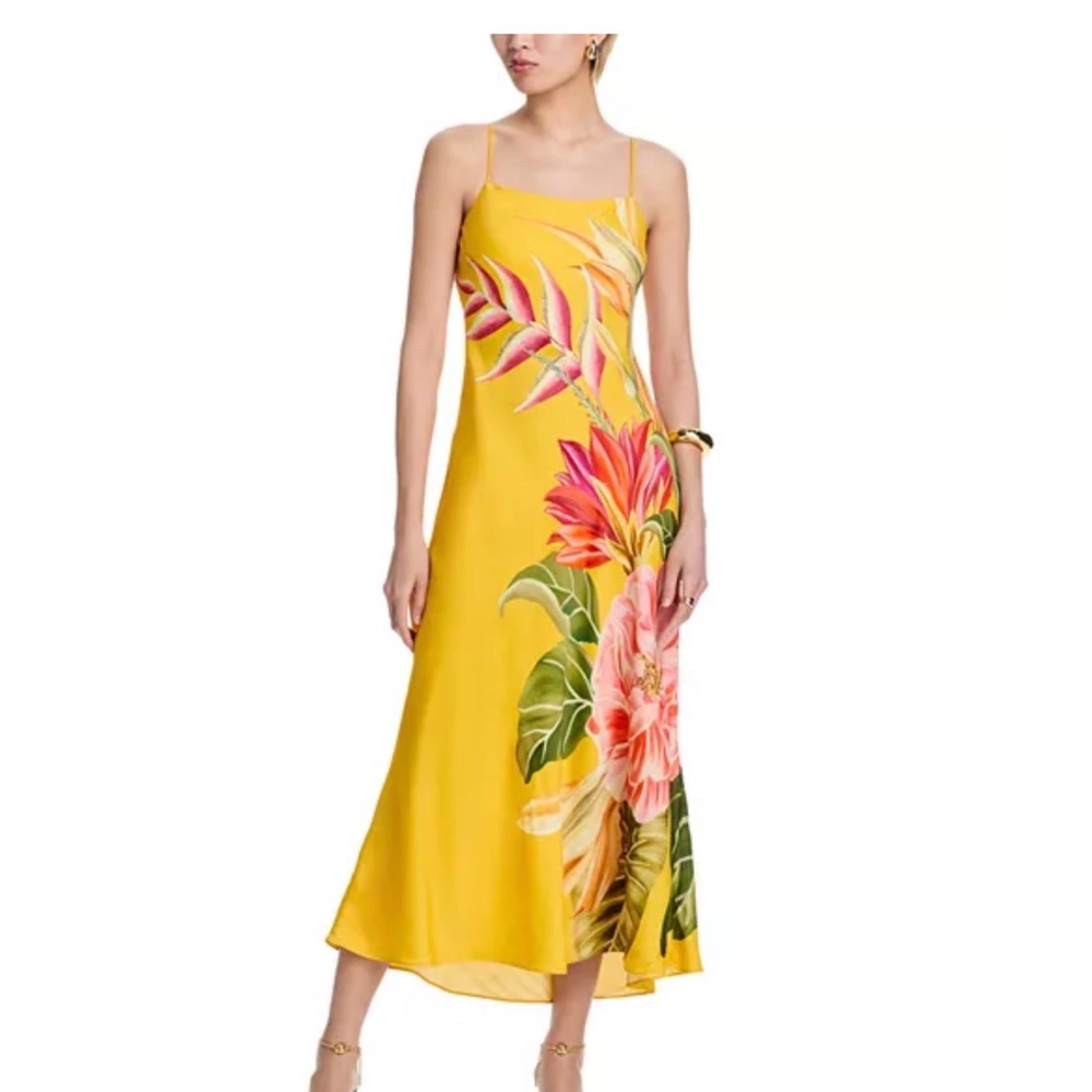 Farm Rio yellow floral dress size large